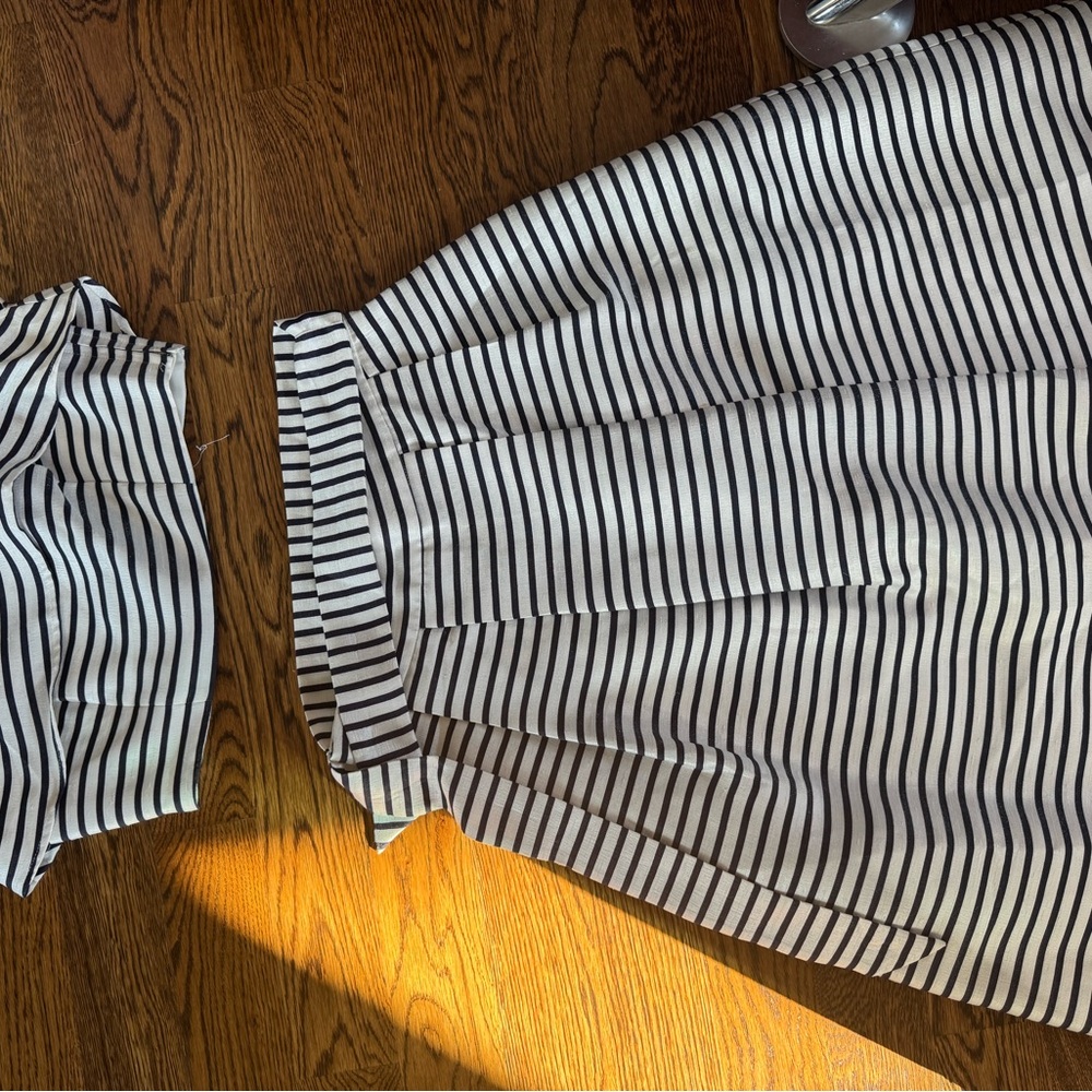 BB Dakota Black and White Striped Skirt Set